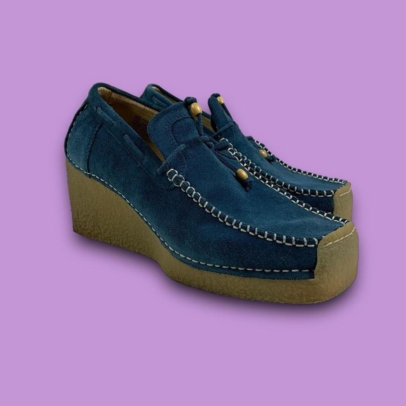 Vintage Y2K Candies Moccasin Wedge Shoes - Picture 1 of 9